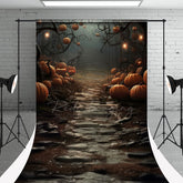 Aperturee - Spooky Pumpkin Halloween Portrait Studio Backdrop